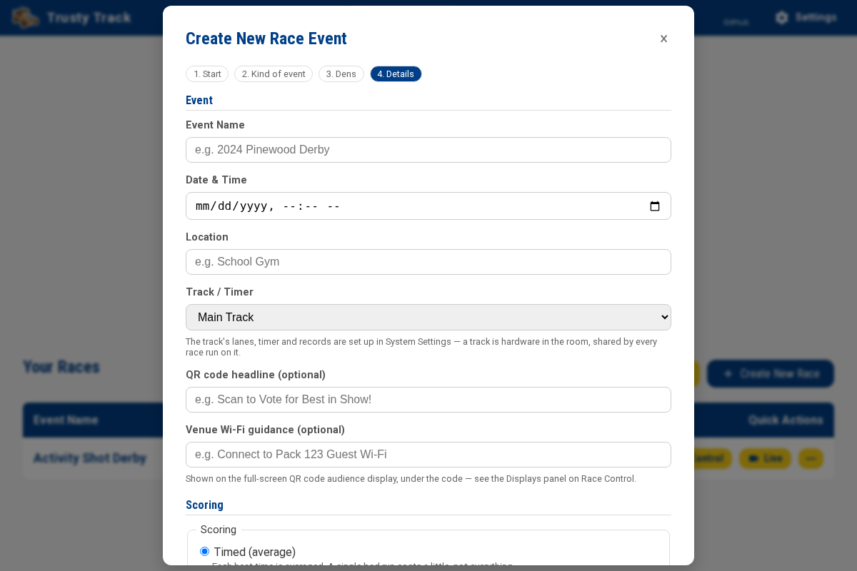 New Race Form