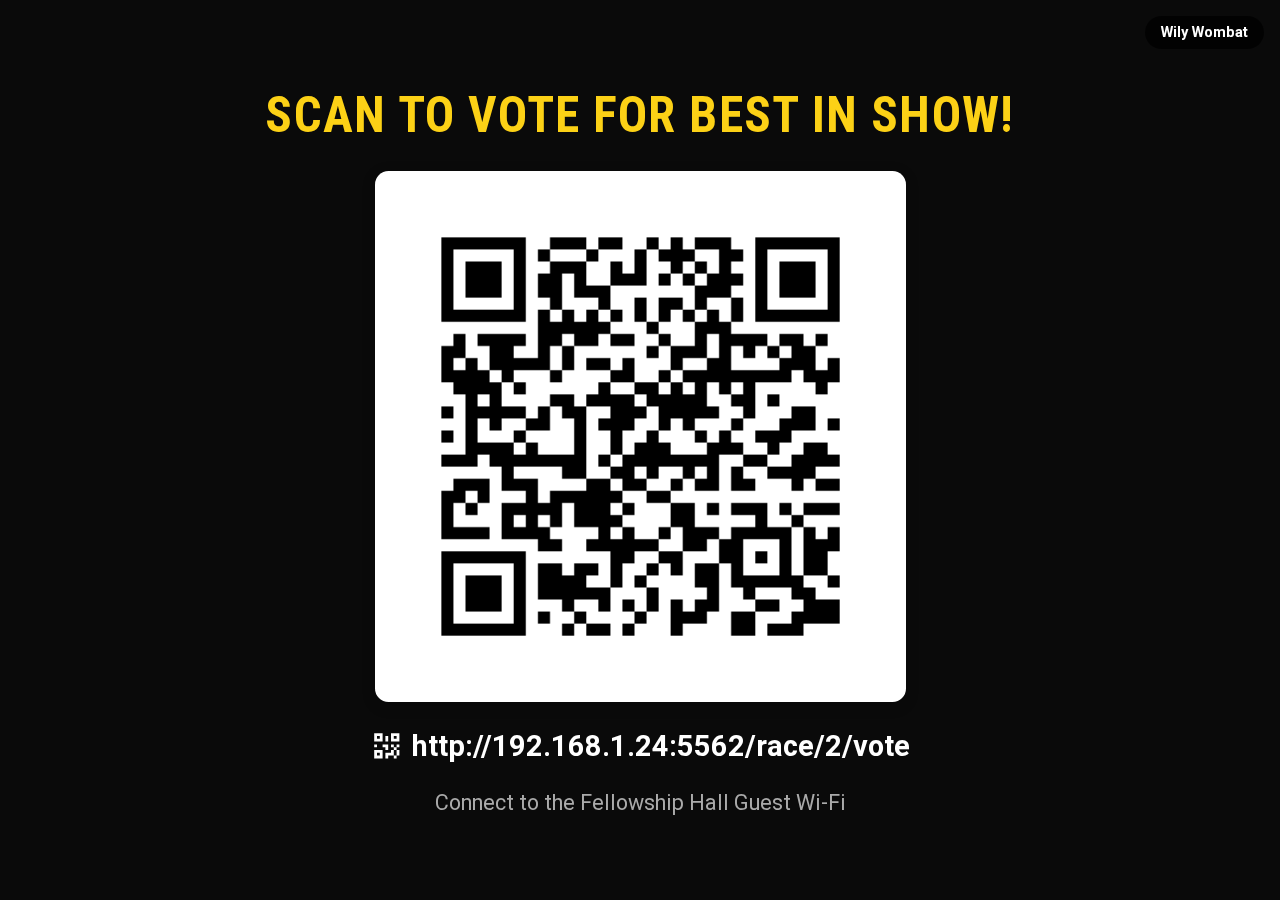 The QR code display view